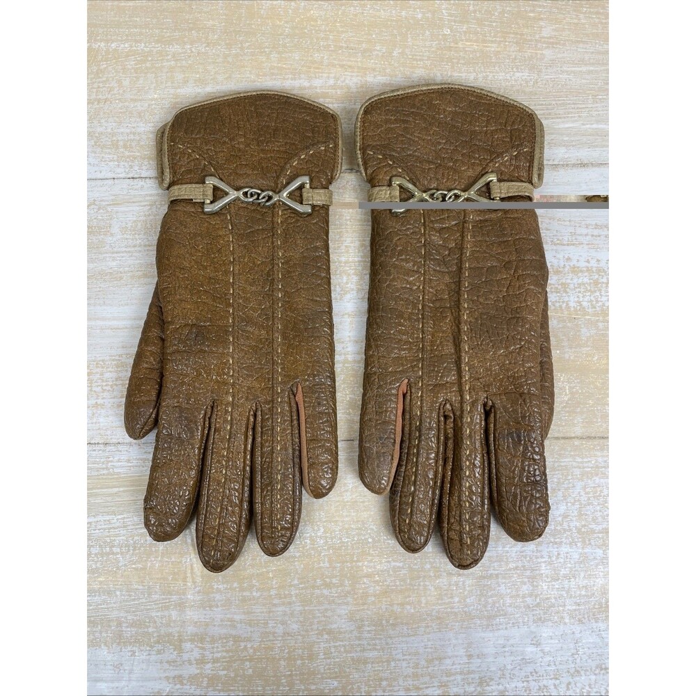 Women’s ARIS Lt. Brown (Caramel) W/White Fleece, Winter Gloves, Size Regular.